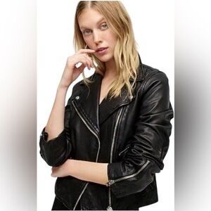 J. Crew Collection Leather Moto Jacket